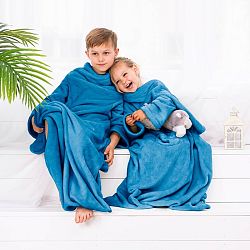 Decoking Deka s rukávy Lazy Kids indigo, 90 x 105 cm